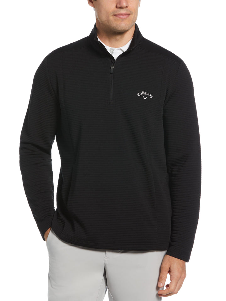 Big & Tall Ottoman Quarter Zip (Black)