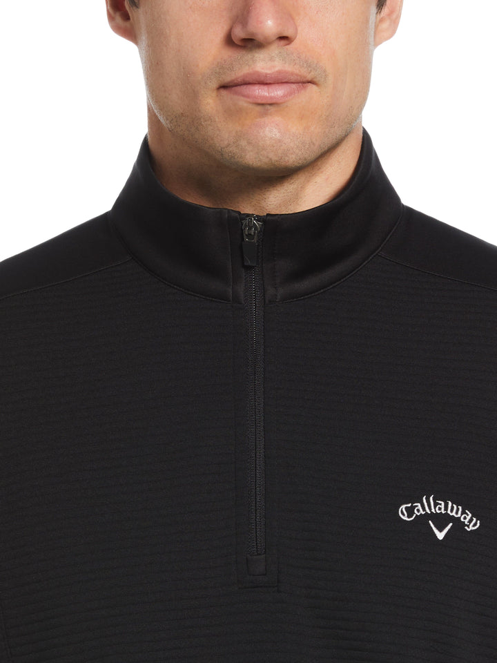Big & Tall Ottoman Quarter Zip (Black)