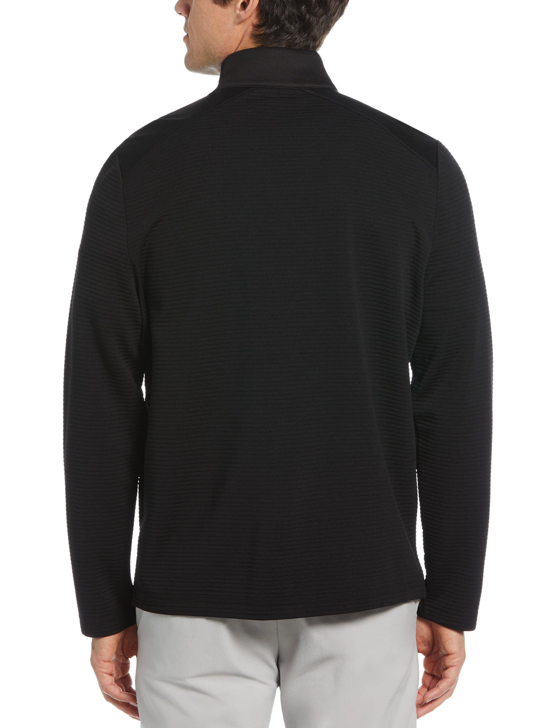 Big & Tall Ottoman Quarter Zip (Black)
