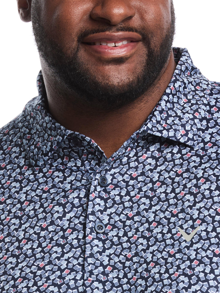 Big & Tall Polaroid Confetti Print Polo