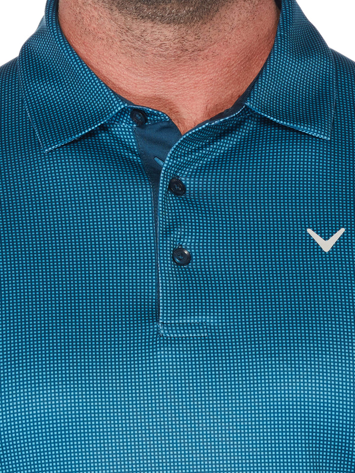 Big & Tall Printed Gingham Swing Tech™ Polo