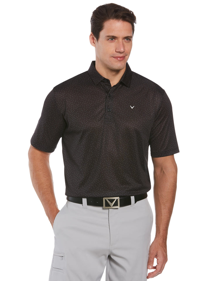 Big & Tall Printed Polo (Caviar) 