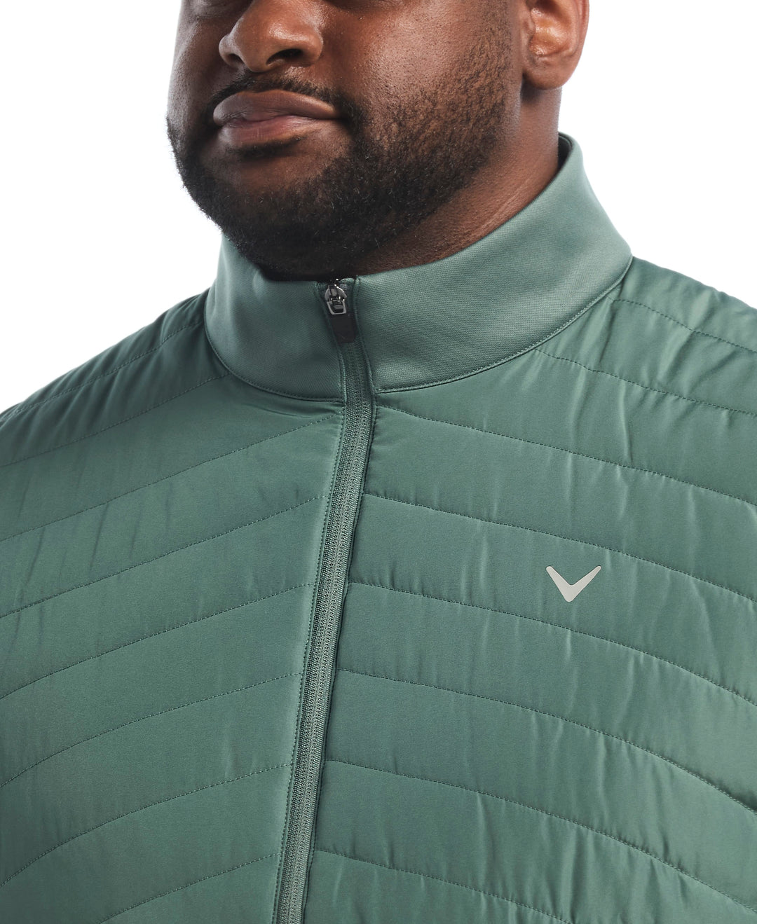 Quilted Golf Puffer Vest (Dark Forest) 