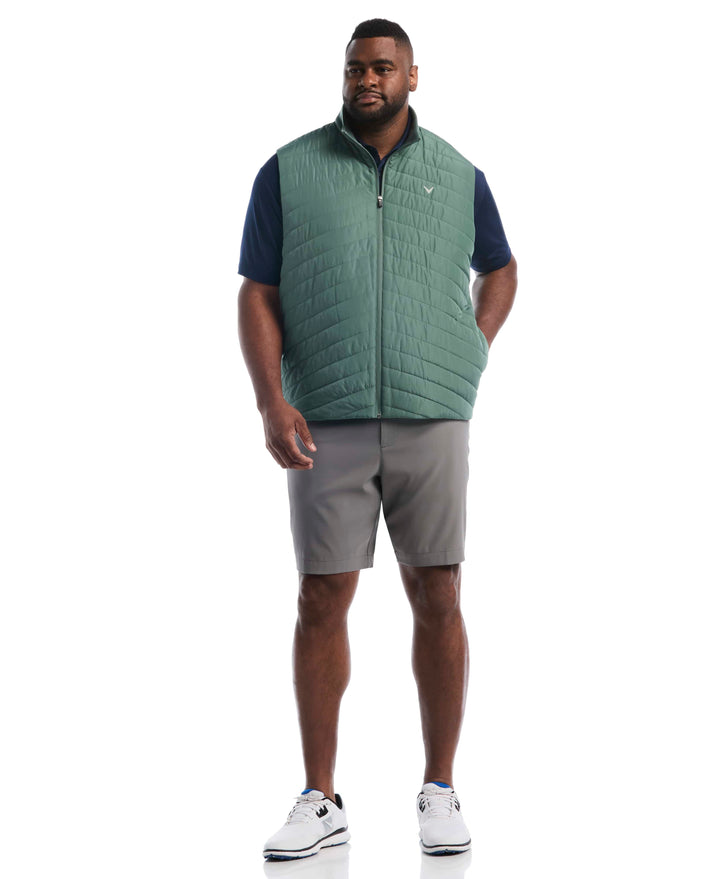 Quilted Golf Puffer Vest (Dark Forest) 