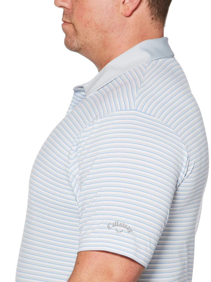 Big & Tall Refined 3-Color Stripe Polo