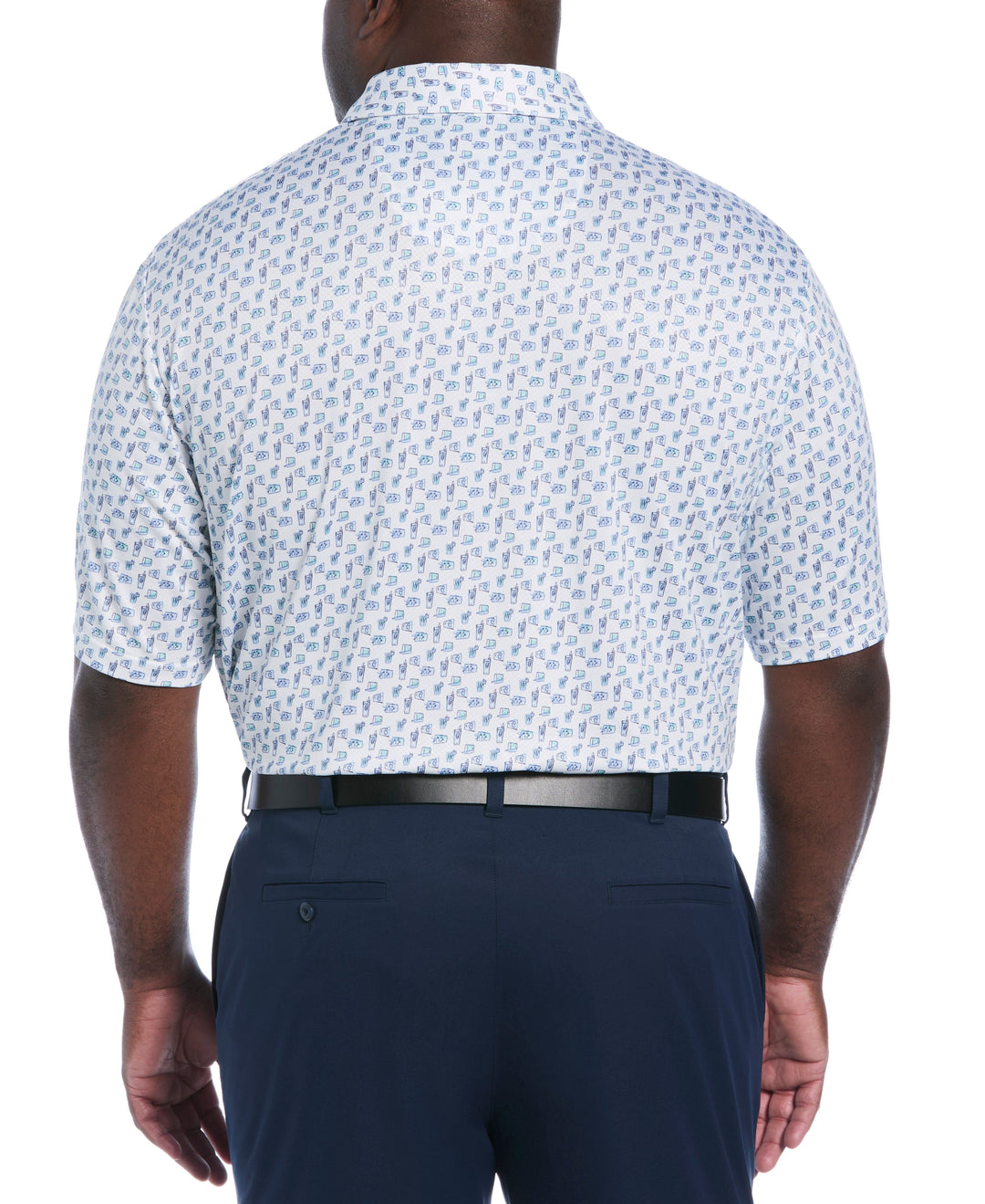 Big & Tall REFRESHMENTS PRINTED POLO (Bright White) 