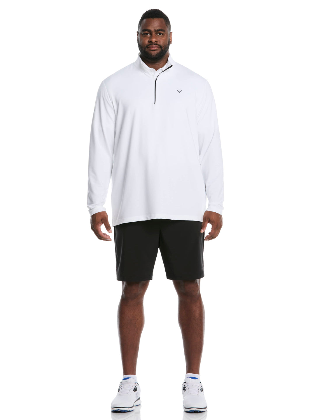 Big & Tall Solid Sun Quarter Zip Pullover