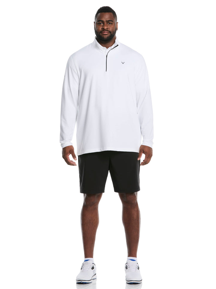 Big & Tall Solid Sun Quarter Zip Pullover