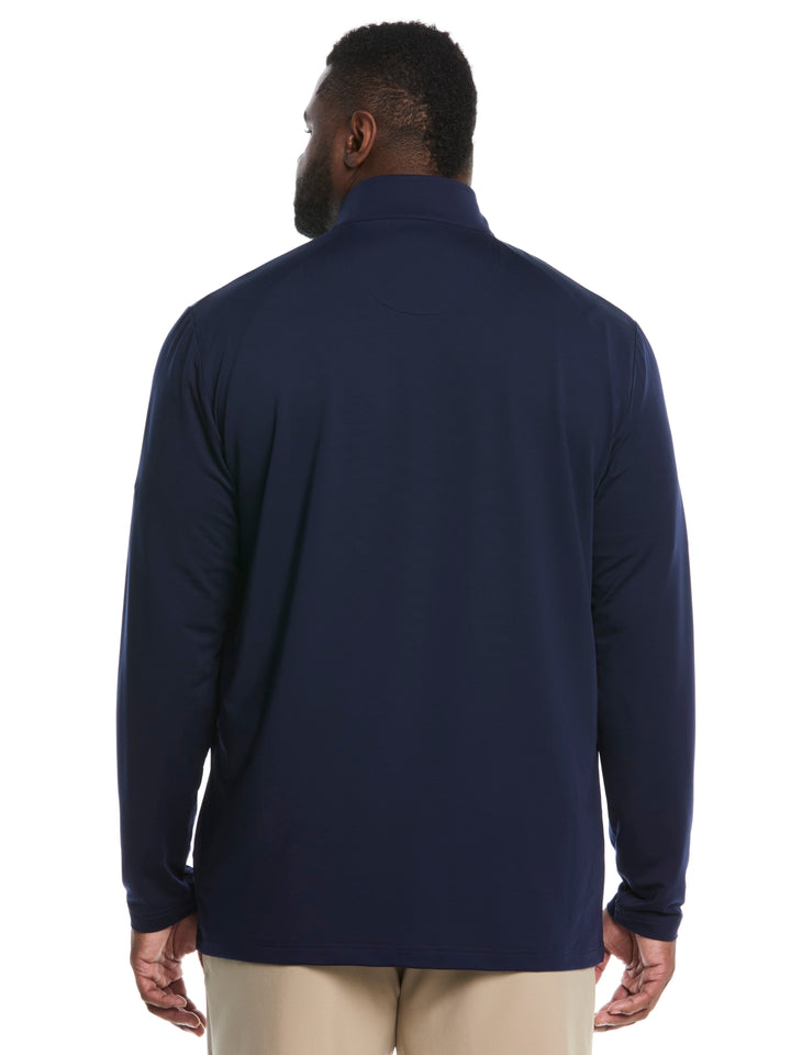 Big & Tall Solid Sun Quarter Zip Pullover