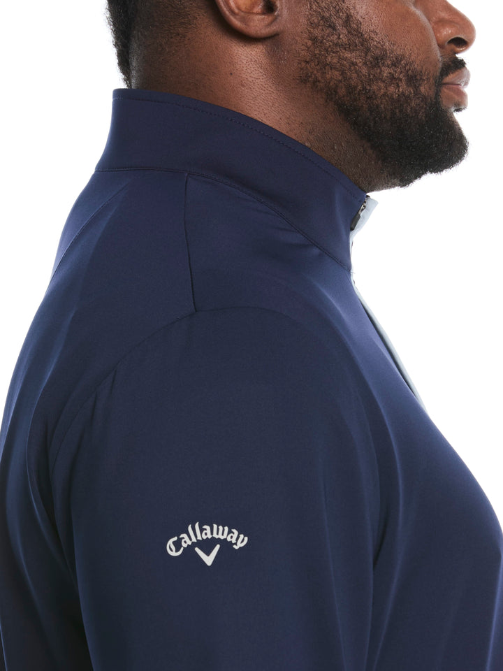 Big & Tall Solid Sun Quarter Zip Pullover