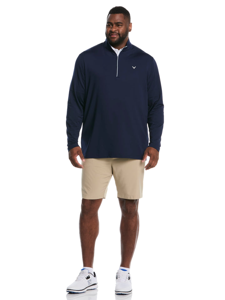 Big & Tall Solid Sun Quarter Zip Pullover