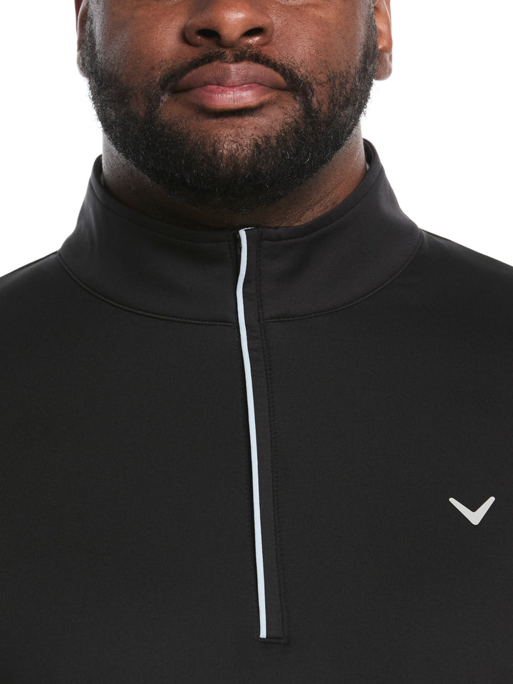 Big & Tall Solid Sun Quarter Zip Pullover