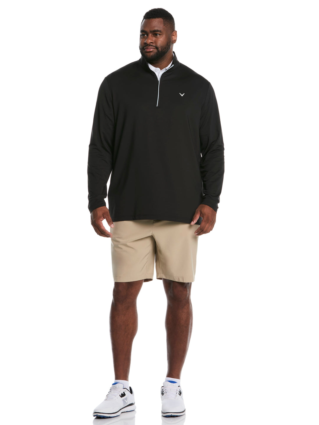 Big & Tall Solid Sun Quarter Zip Pullover