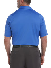 Big & Tall Solid Swing Tech Golf Polo Shirt (Amparo Blue) 