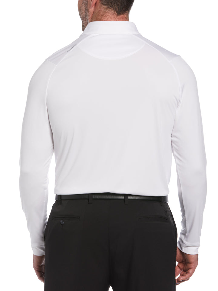 Big & Tall Swing Tech™ Essential Long Sleeve Golf Polo (Bright White) 