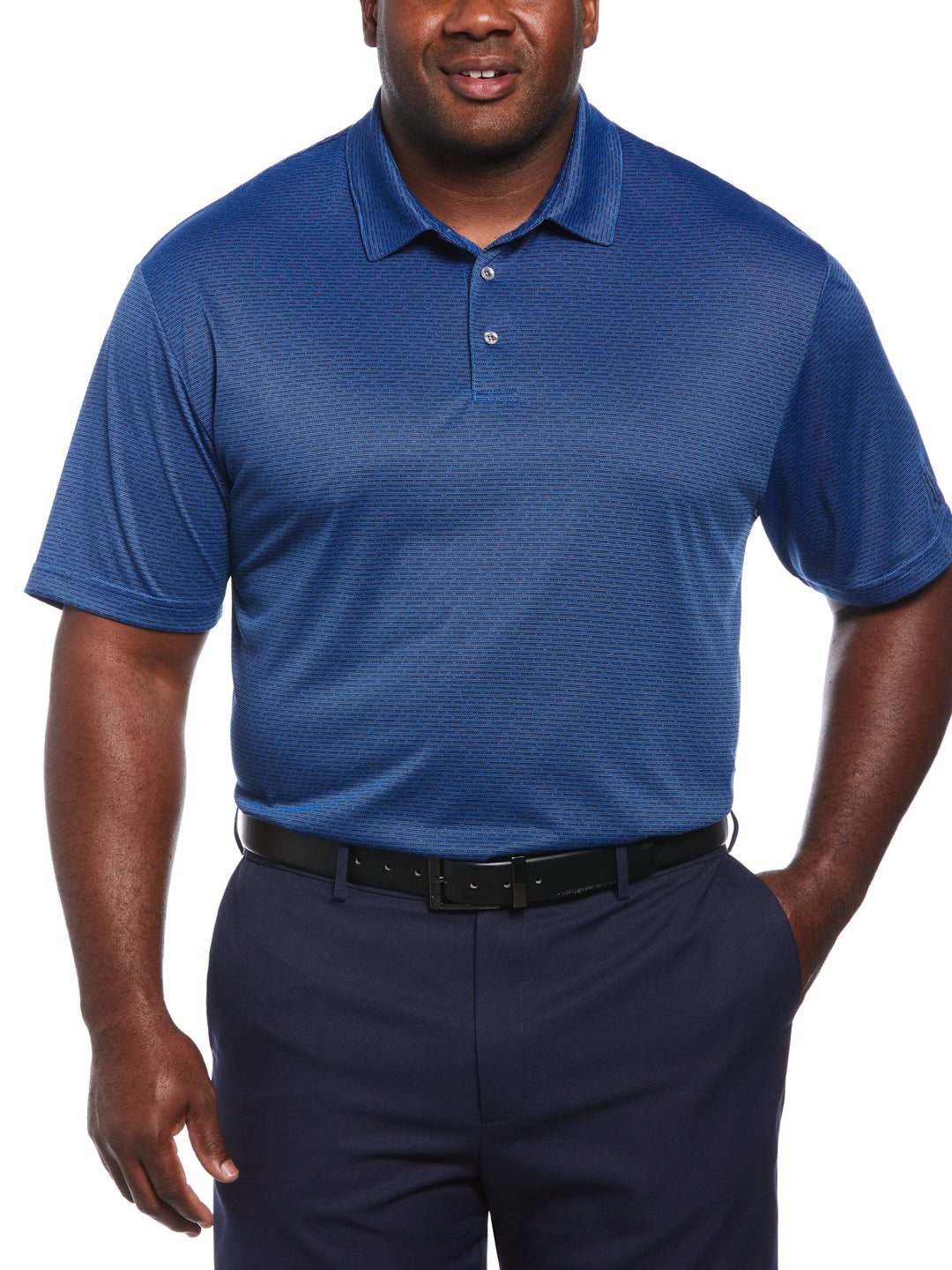 Big & Tall Two-Color Jacquard Golf Polo