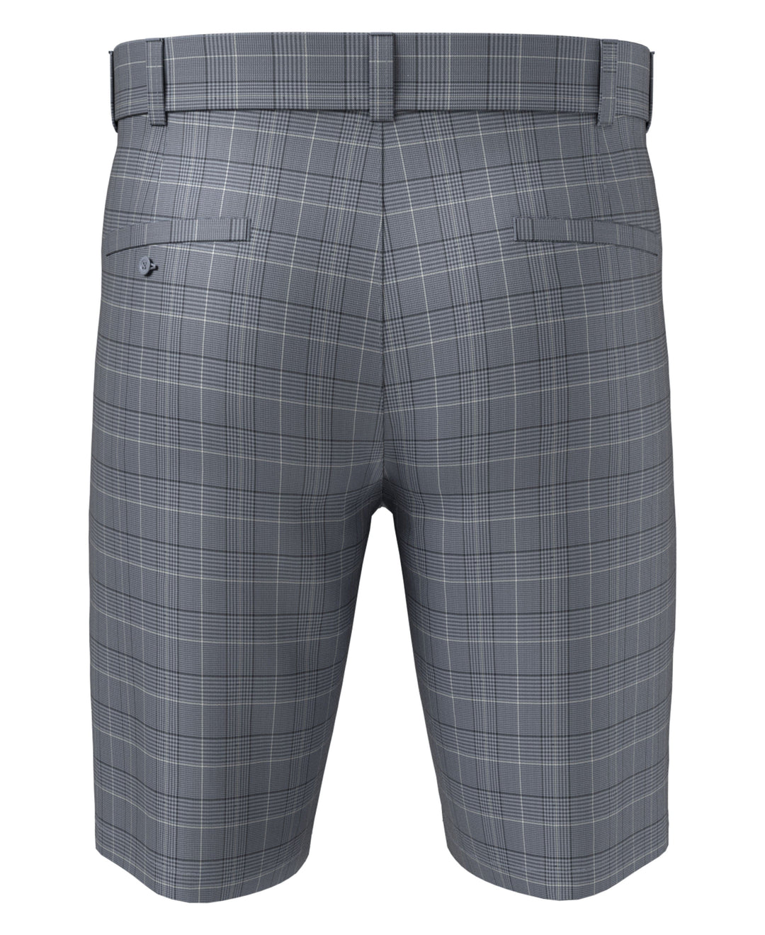 7" Flat Front Plaid Print Golf Short (Tradewinds) 