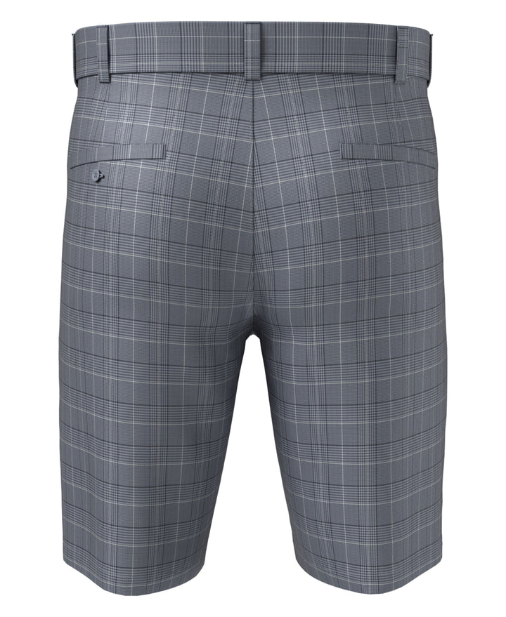 7" Flat Front Plaid Print Golf Short (Tradewinds) 
