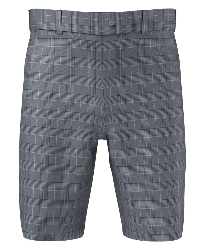 7" Flat Front Plaid Print Golf Short (Tradewinds) 