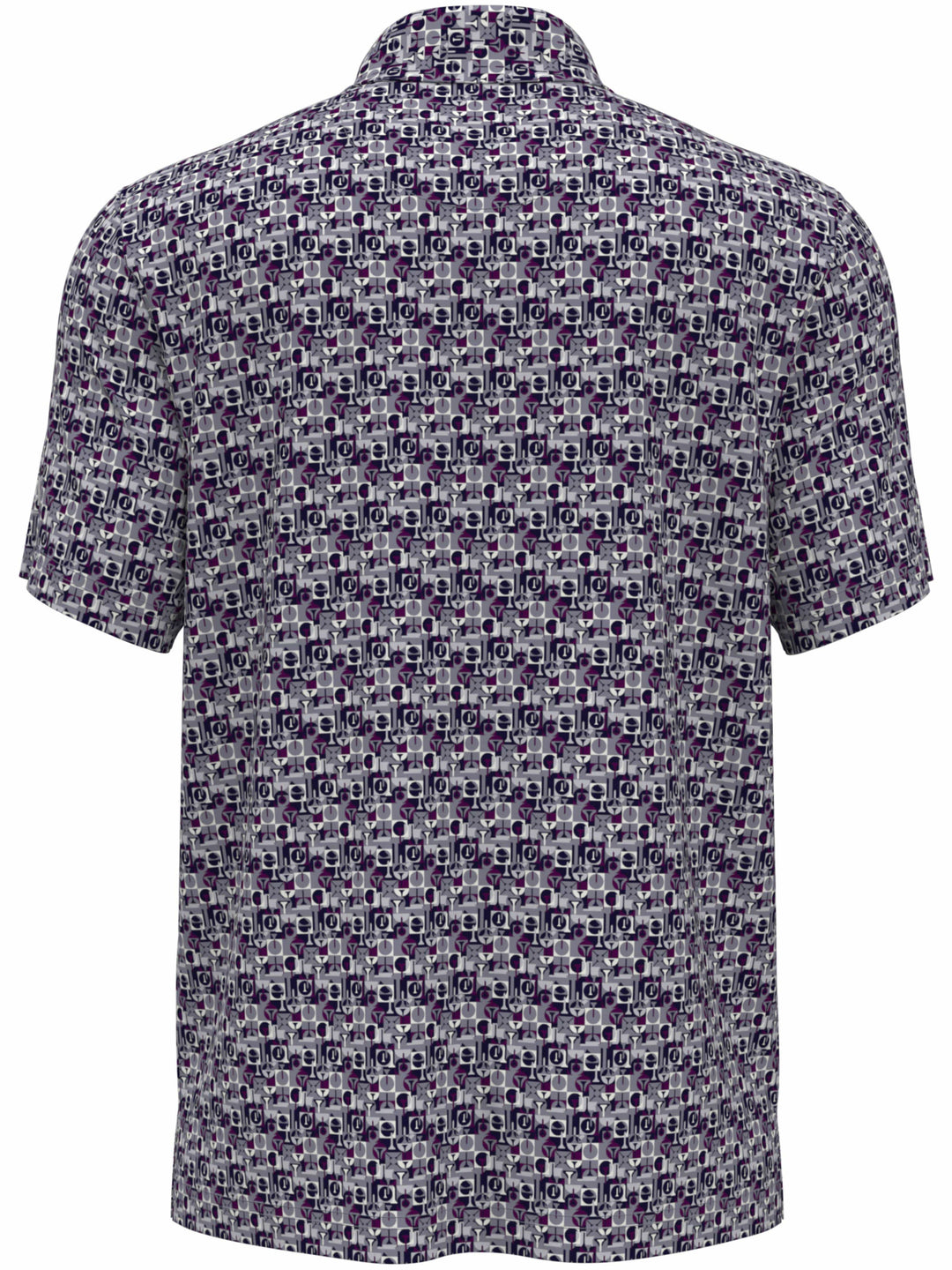 Boy's All-Over Geo Print Golf Polo