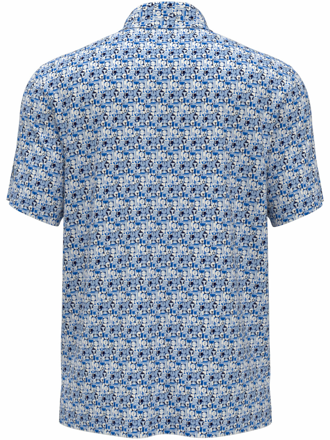 Boy's All-Over Geo Print Golf Polo
