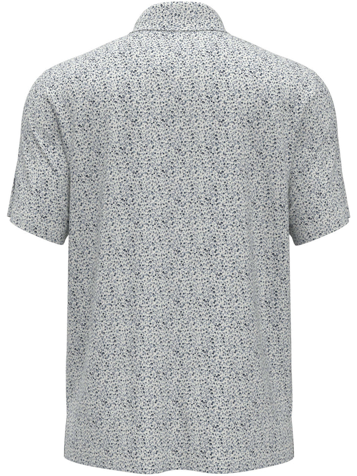 Boy's All-Over Micro Floral Print Golf Polo
