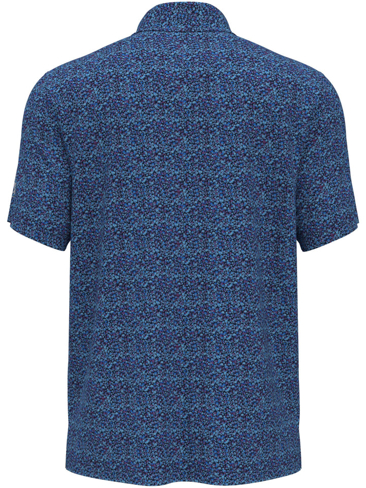Boy's All-Over Micro Floral Print Golf Polo