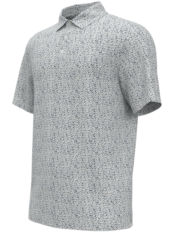 Boy's All-Over Micro Floral Print Golf Polo