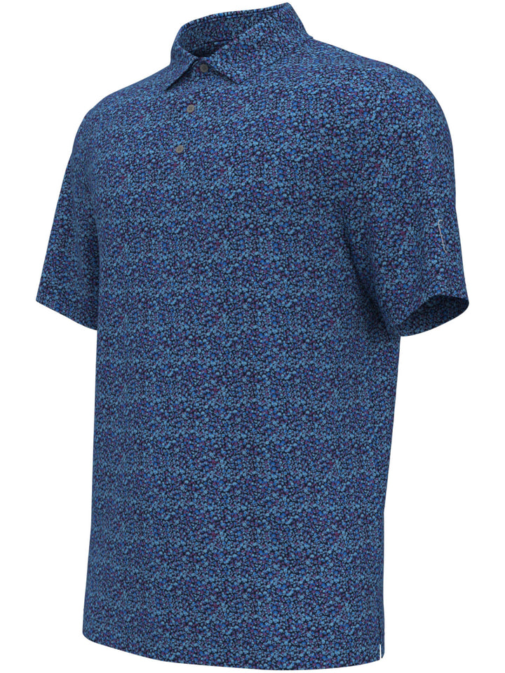 Boy's All-Over Micro Floral Print Golf Polo
