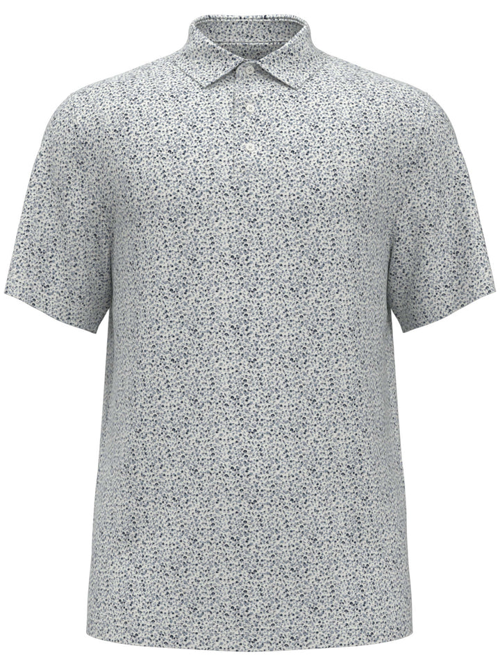 Boy's All-Over Micro Floral Print Golf Polo