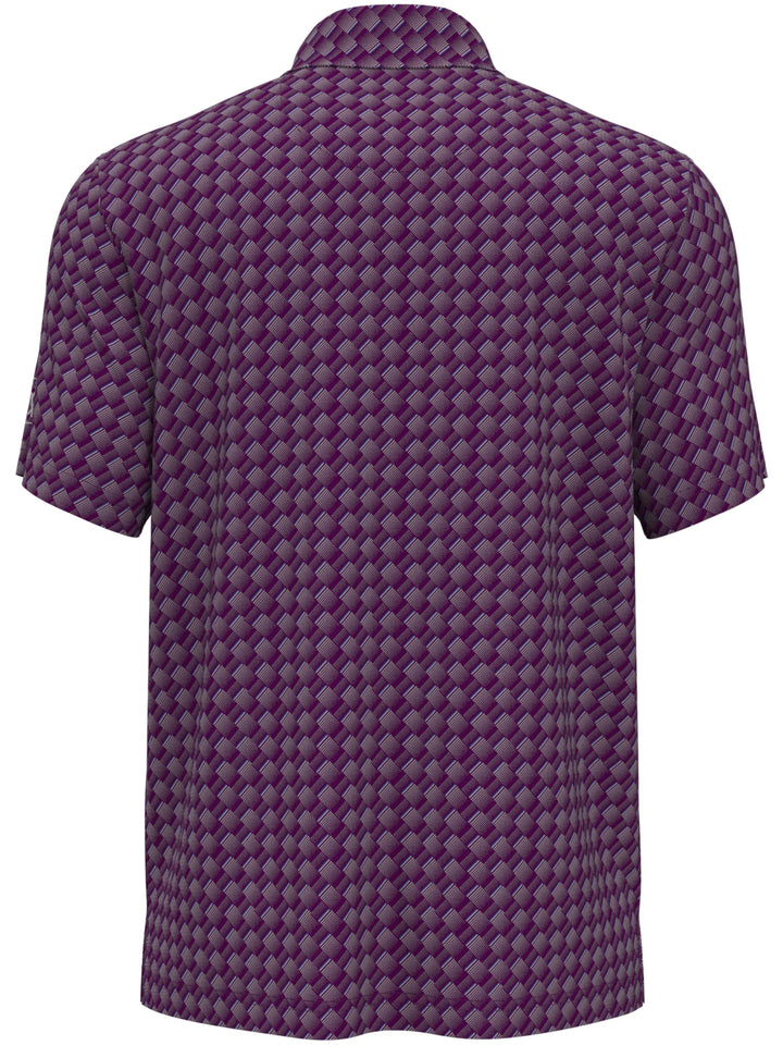 Boy's All-Over Motion Geo Print Golf Polo