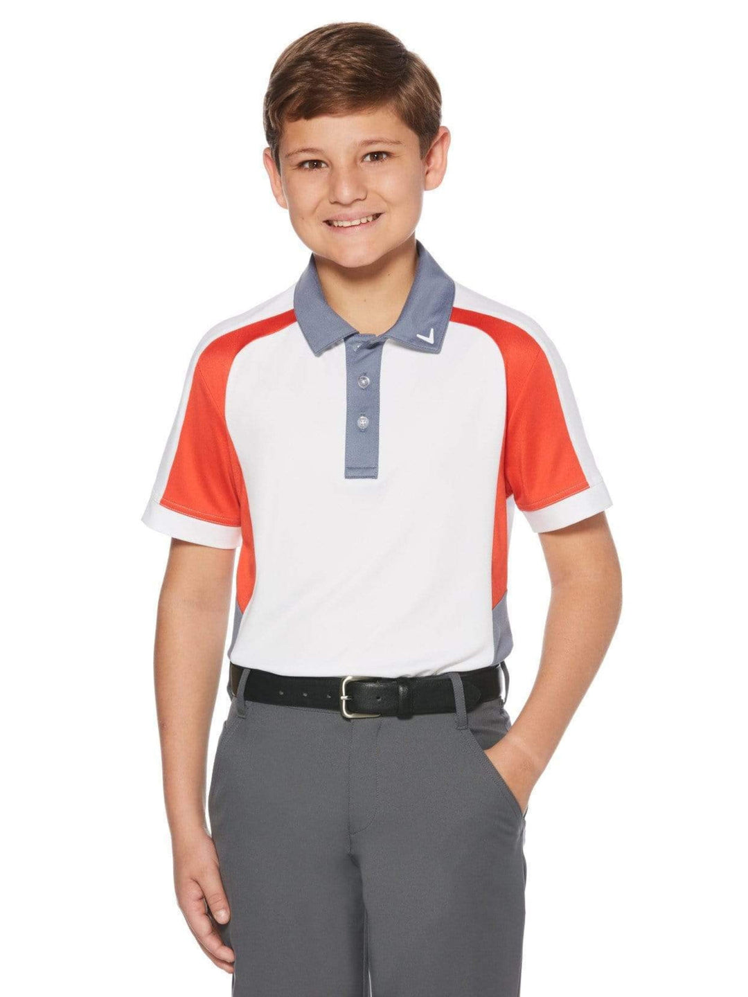 Boy's Callaway Mapped Color Block Polo