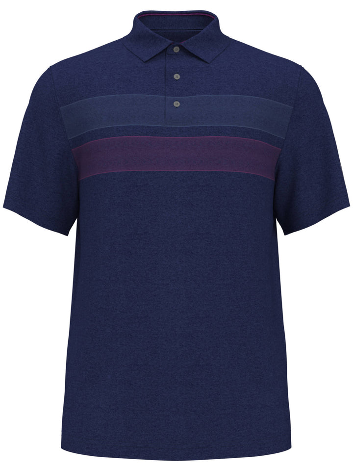 Boy's Motion Chest Stripe Print Golf Polo