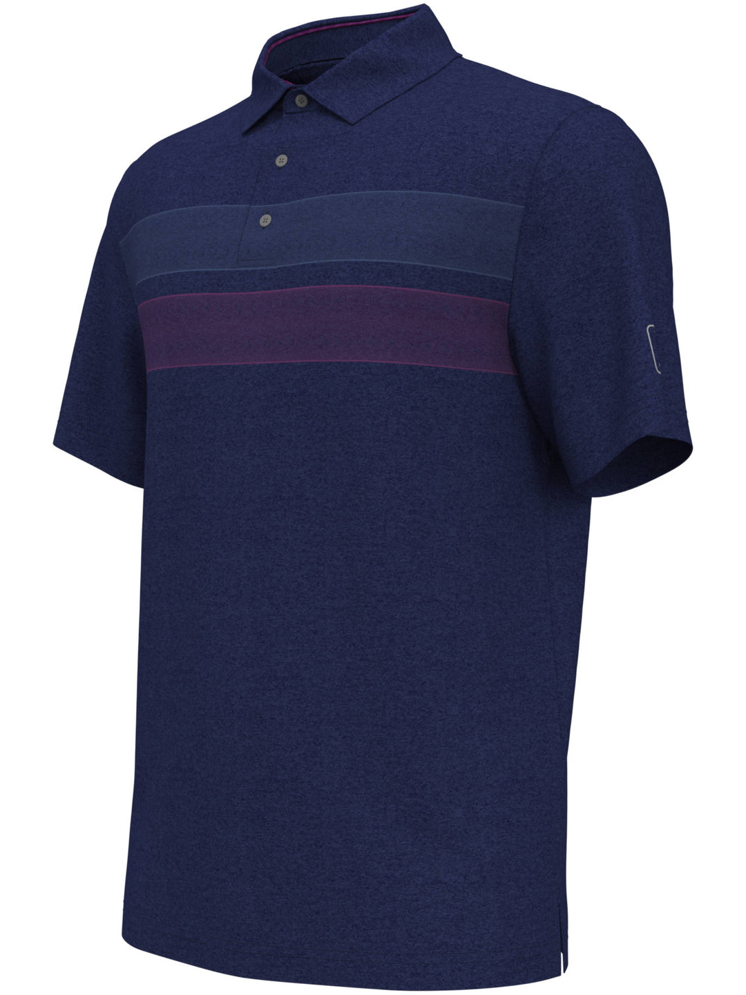 Boy's Motion Chest Stripe Print Golf Polo