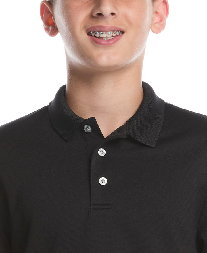 Boys Short Sleeve AirFlux™ Polo (Caviar) 