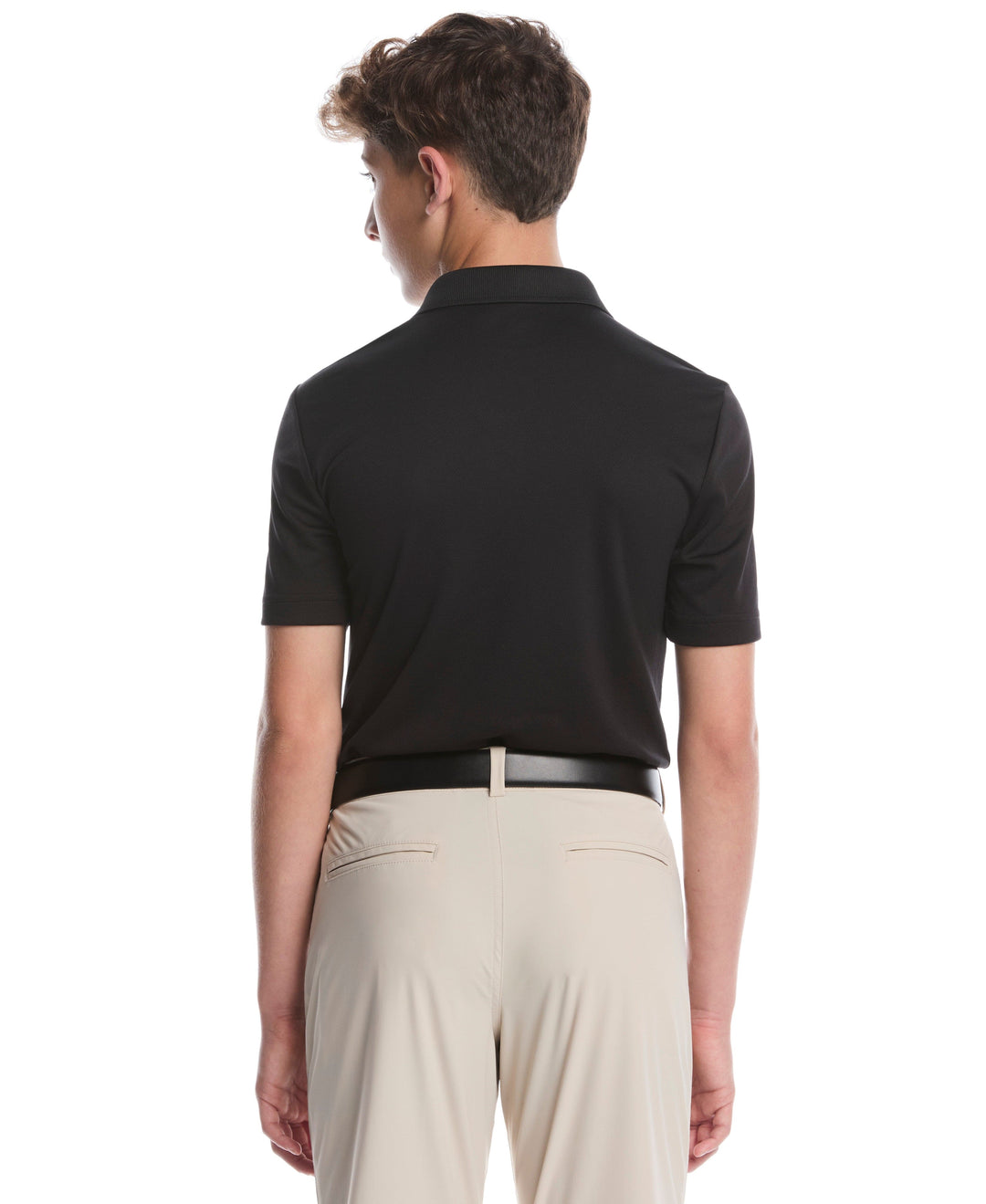 Boys Short Sleeve AirFlux™ Polo (Caviar) 