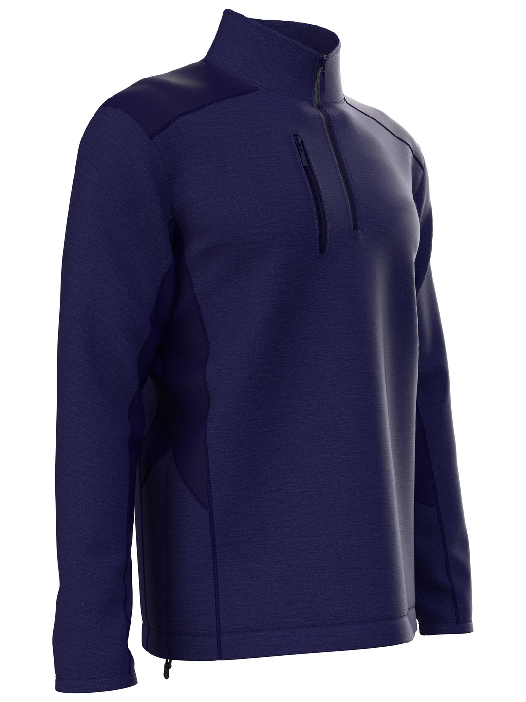 Dual-Action Aquapel® Block Quarter Zip Golf Pullover (Peacoat Heather) 