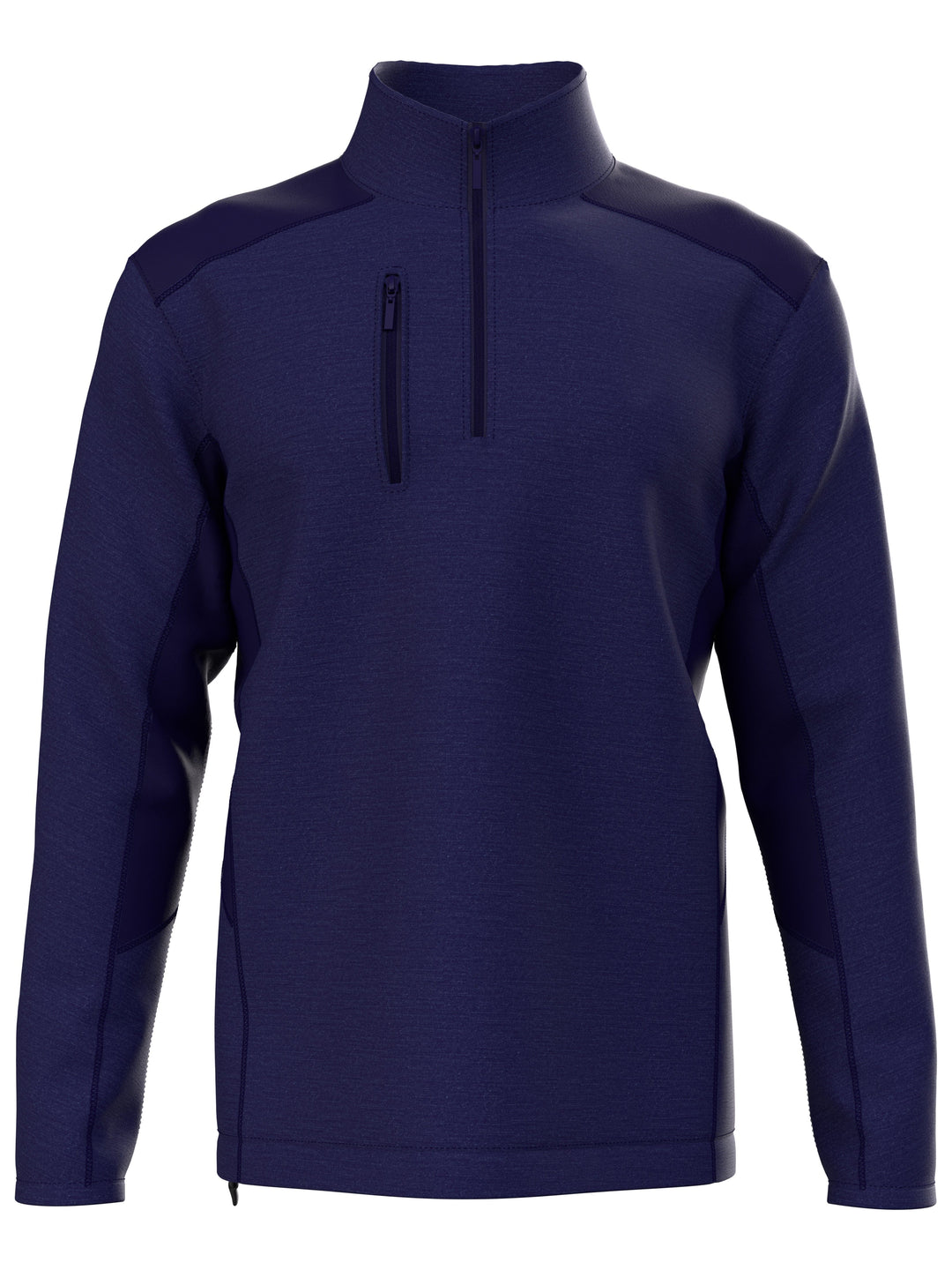 Dual-Action Aquapel® Block Quarter Zip Golf Pullover (Peacoat Heather) 