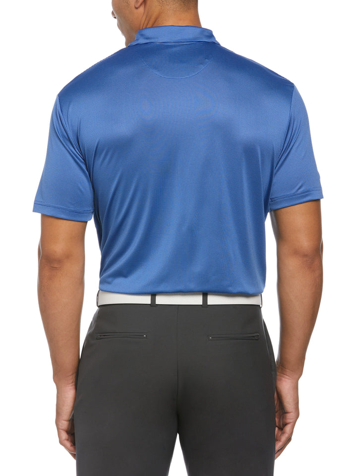 Fine Line Stripe Golf Polo (Surf The Web) 
