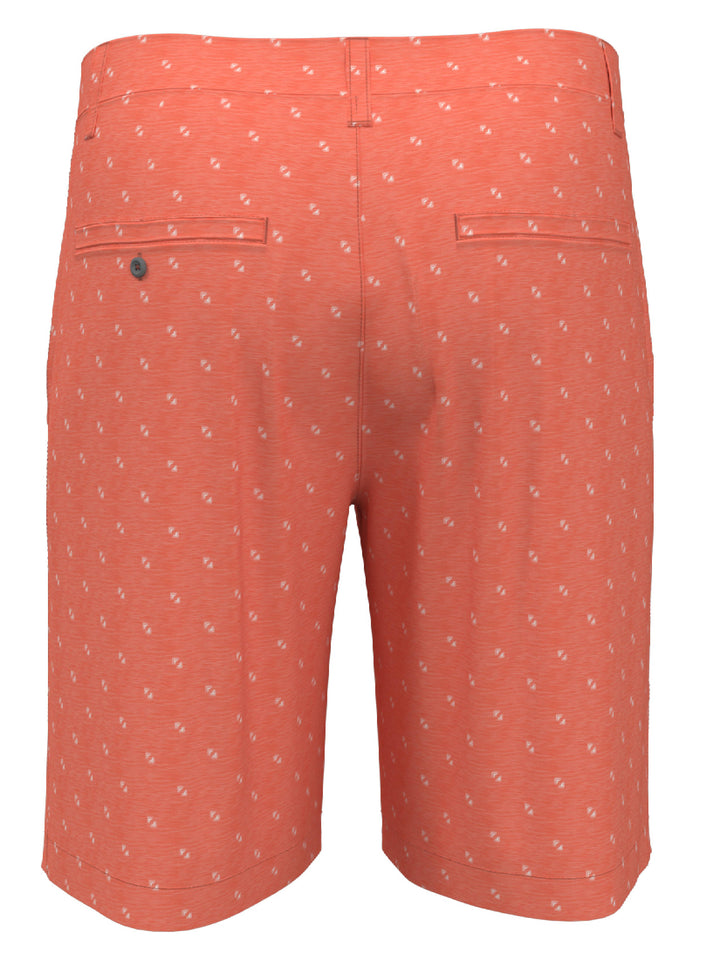 Flat Front Chevron Geo Print Golf Shorts