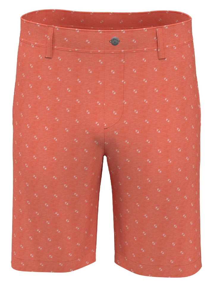 Flat Front Chevron Geo Print Golf Shorts