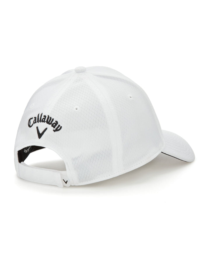 Front Crested Structured Golf Hat (White/Black) 