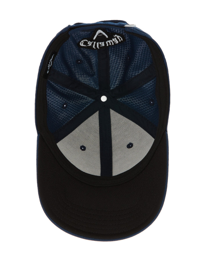 Front Crested Structured Golf Hat (Navy/Black) 