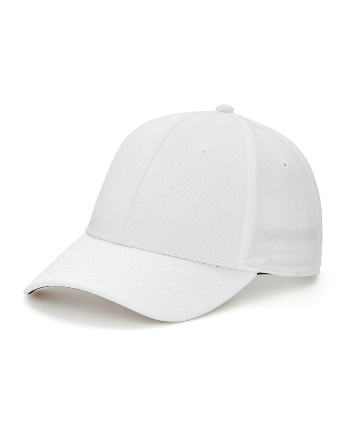 Front Crested Structured Golf Hat (White/Black) 