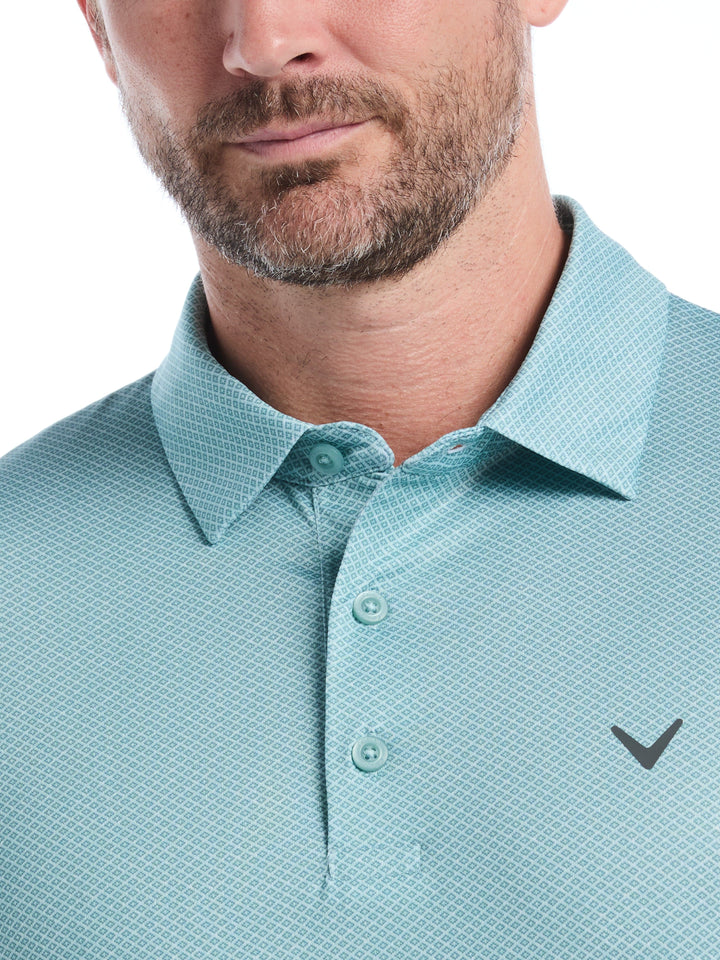 Heather Geo Print Golf Polo