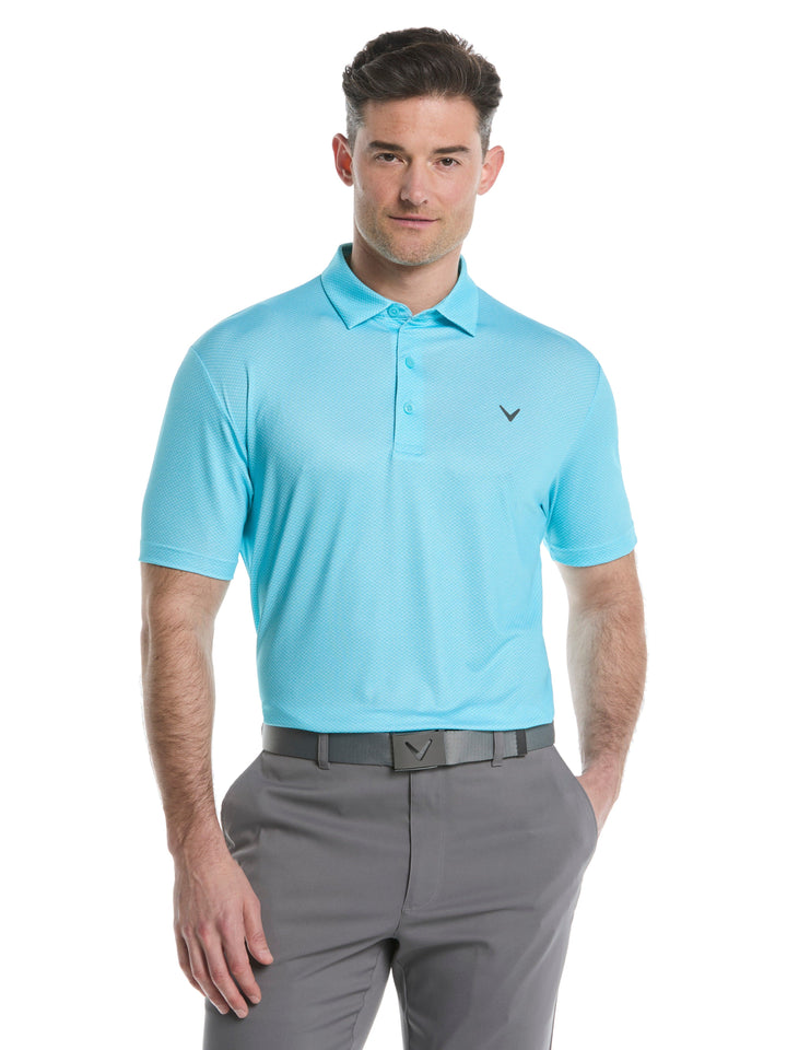 Heather Geo Print Golf Polo