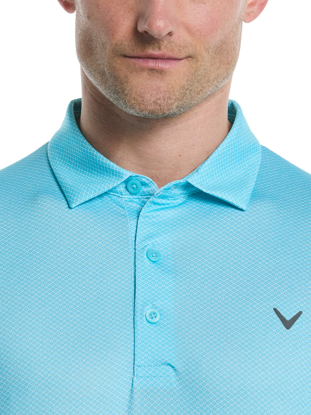 Heather Geo Print Golf Polo