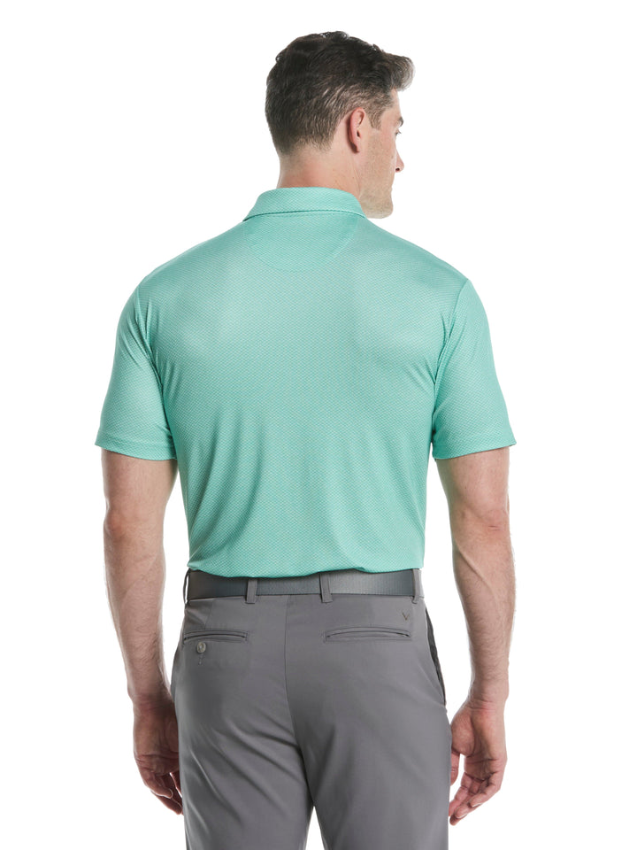 Heather Geo Print Golf Polo