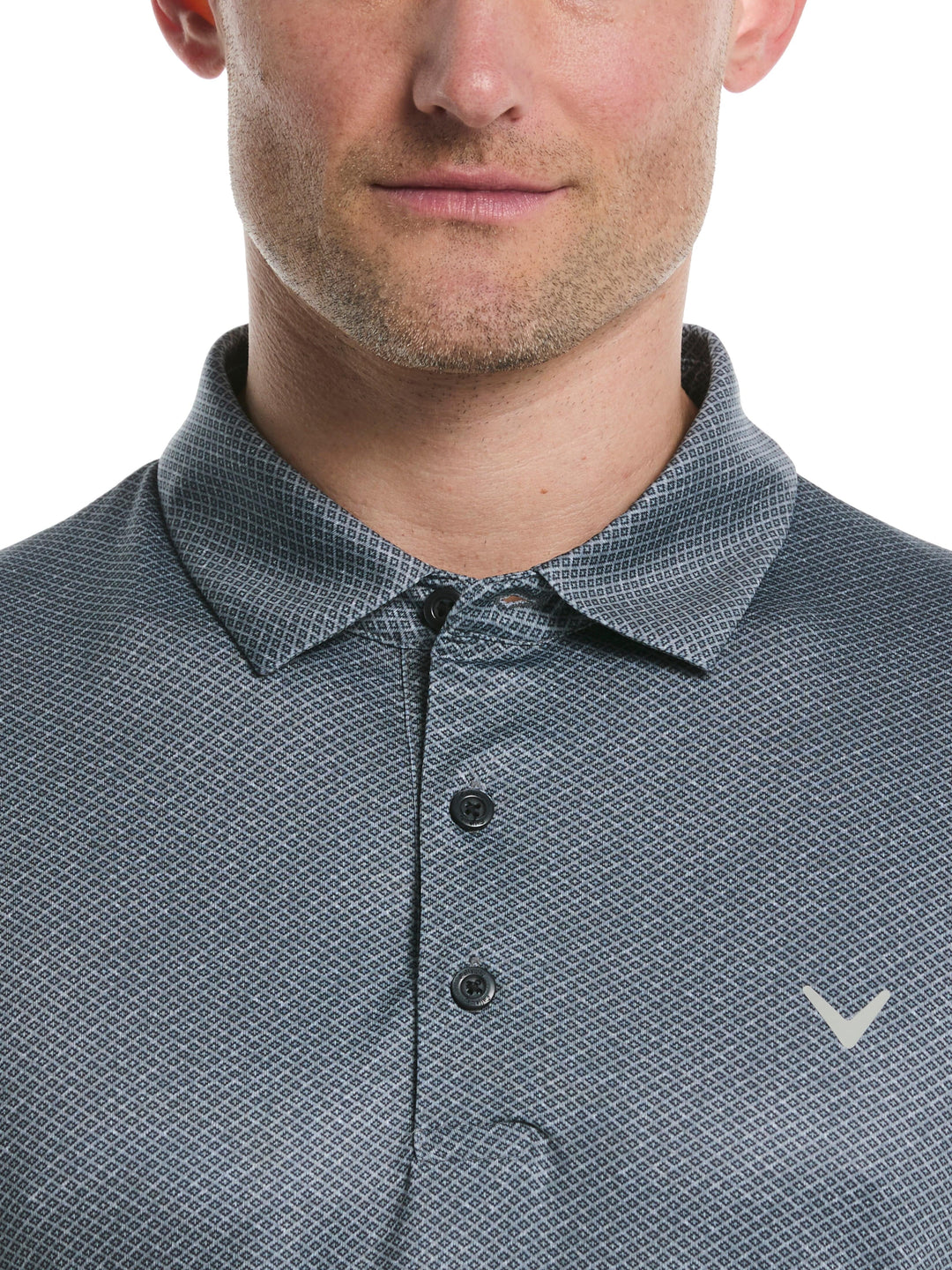 Heather Geo Print Golf Polo