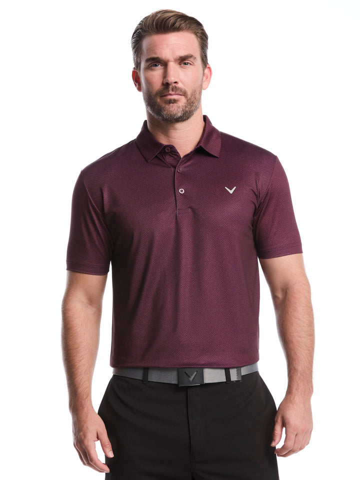 Heather Geo Print Golf Polo
